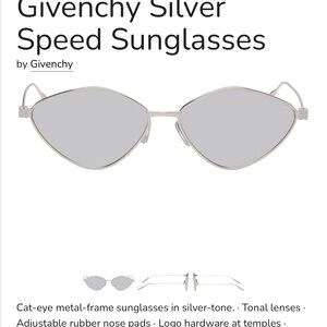 Givenchy Silver Cat-Eye Sunglasses